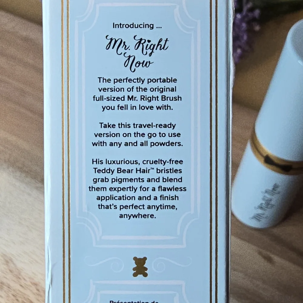 Too Faced Mr. Right Now Perfectly Portable Powder Brush Full Size For Travel New